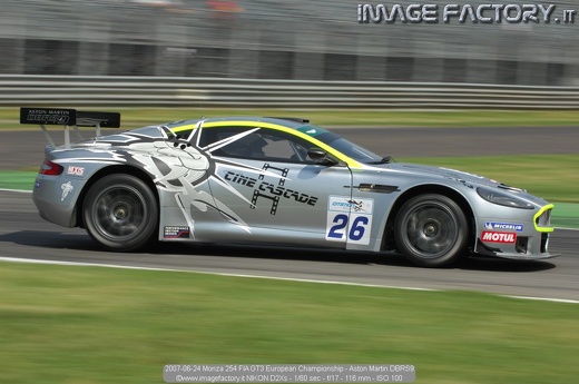2007-06-24 Monza 254 FIA GT3 European Championship - Aston Martin DBRS9